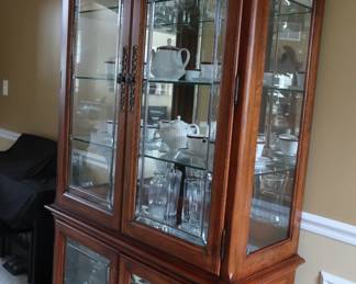 Thomasville  china  cabinet.  It  is  43" wide  x  88"  tall.  The depth  is 18".