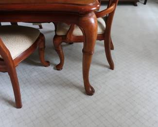 view  of  table  legs  of  dining  room  table