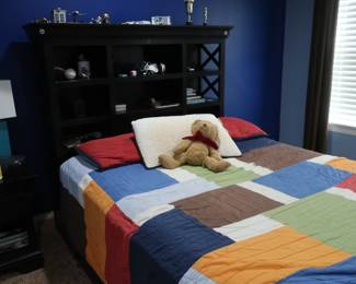 another  view  of  shelving  unit  as  part  of  bed  frame