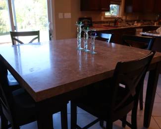 dinette  set and  6  chairs     54  x  54