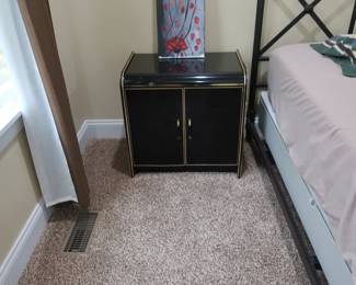 laminate  black  night  stand  - one of two