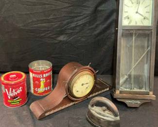 Various Vintage Decor And Clocks