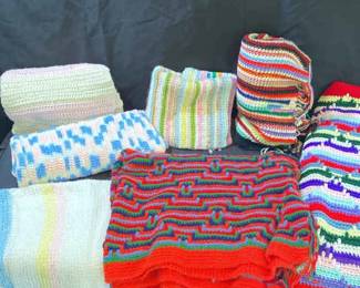 Handmade Afghan Blankets Various Sizes