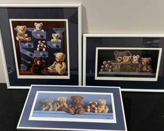 Harry Jarman Bear Chested 638 1200, Bear Basket 667 1000, Our Gang 199 550 Signed By Artist