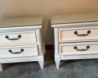 2 Drawer White Night Stands