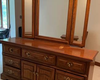 American Drew Dresser With TriFold Mirror