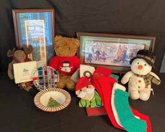 Christmas Decor Including White House Ornament 