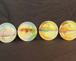 Meito China Hand Painted Dessert Plates Made In Japan