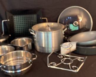 Revere Ware Cuisinart Pots  Pampered Chef Frying Pan  More