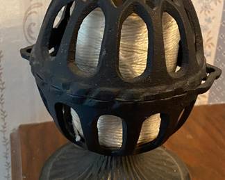 Old Vintage Cast Iron String Twine Thread Holder Dispenser 
