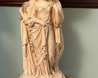 Vintage MARWAL CHALKWARE Center Piece Statue Planter Holder Three Graces Goddess Goddesses 