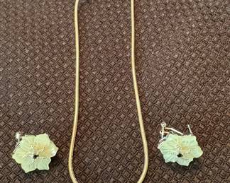 Sterling Silver Necklace & Earrings Set