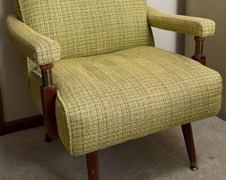 Mid Century Woven Accent Chair 
