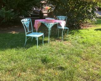 Wrought iron patio set