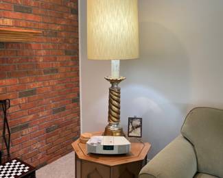 MCM End Table and Lamp