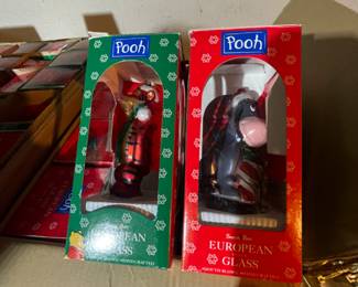 Pooh European Glass Ornaments