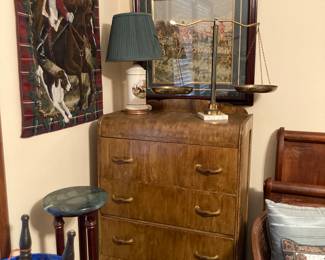 WINTAGE CHEST VINTAGE TAPESTRY FOX HUNT