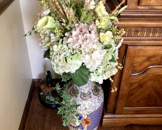 large vase with flowers