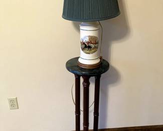 Marble top accent table