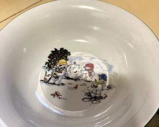 vintage Global Designs snowman dishes