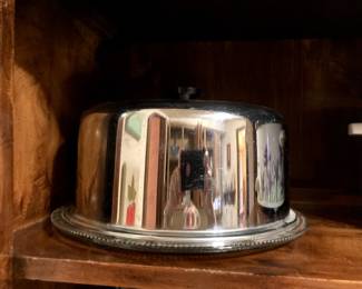 vintage Round Crome cake server