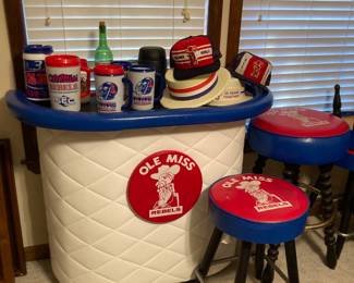 OLD MISS BAR AND BAR STOOLS