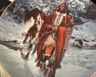 The Winter of 1941 collection plate The Last Warriors Native