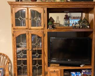 Oak entertainment center