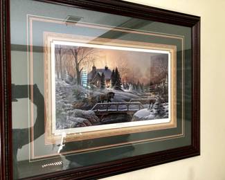 Custom Framed /Matted Terry Redlin "Heading Home"
