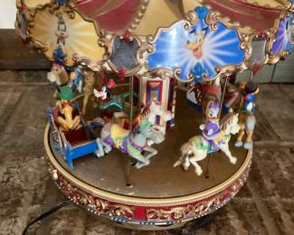 vintage Carouse plays different songs Disney characters