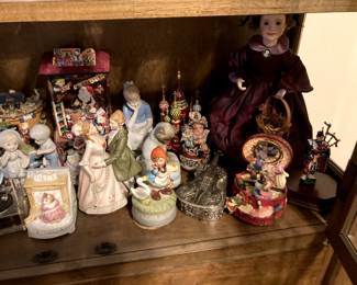 large collection of musical figurines
