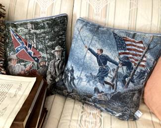 AMERICAN CIVIL WAR PAINTING PILLOWS
