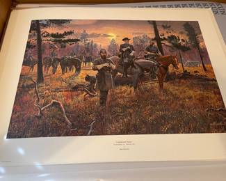 Civil War Print "Planning the Attack" By Mort Kunstler