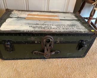 Old military foot locker