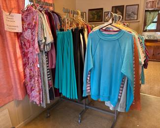 Vintage and newer clothes. Many homemade as well as newer items bought.