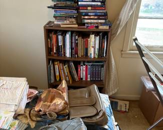 One of 3 small bookcases she had. More books.
