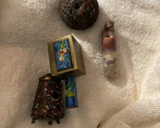 Antique cloisonné pieces