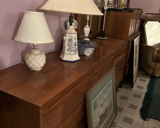 MCM dresser chest and bed