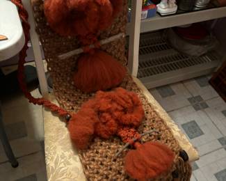 Several macrame hangings