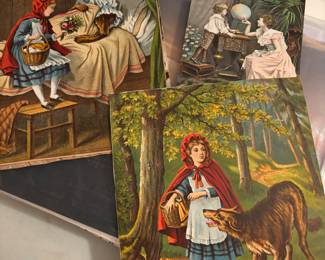 Lots of vintage prints and unframed art