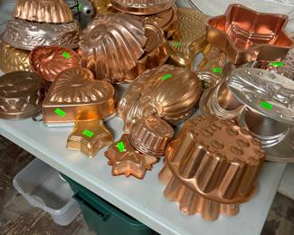 Copper jello molds