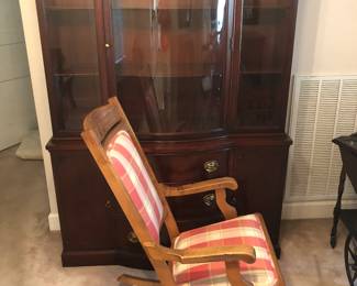Only the mahogany China Cabinet. Goes with table and chairs. Will be sold separately.