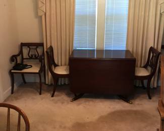 Mahogany table with chairs