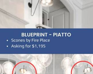 Blueprint Piatto Scones by Fireplace Asking $1195.00
