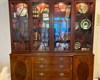 Baker breakfront china cabinet bookcase