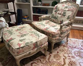 Sherrill chair and ottoman