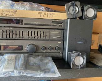 Technics Stereo Tuner, Equalizer, Amp Plus Speakers And Remotes