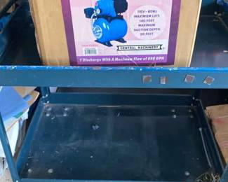 3 4hp Well Pump With Rolling Metal Cart