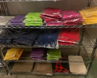 Large Collection of Pillow Covers, Throw Pillow Covers, Laundry Bags, Sacks, Shoe Bags, Garden Flags and Wine Bags. (Most still in boxes)