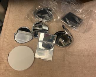 Mirrored Compacts Silver Tone - Large Collection - Various Shapes. Great for resin, glitter and vinyl.